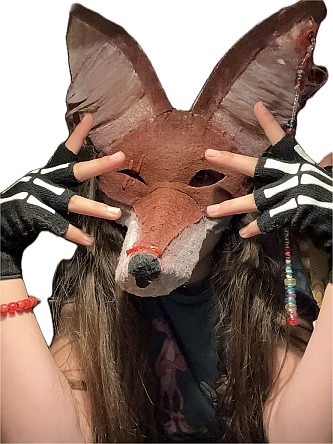 I'm candiFox and Im wearing my fox mask right now!